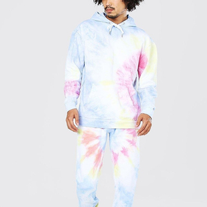 Venta al por mayor OEM personalizado Tie Dye chándal de los hombres traje de jogging y ropa de gimnasio último diseño chándal personalizado hombres chándal - Product Image 6