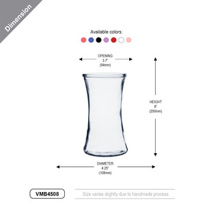 VMB4508 - Vase de présentation, pressé à la machine - 8 (Couleurs variées) - Product Image 3
