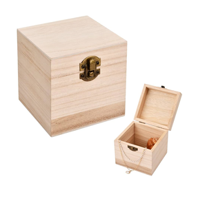 Caja de Joyería de Madera Sin Pulir al por Mayor, Caja de Almacenamiento para Manualidades, Organizador para Joyería, Caja de Regalo, Precios Más Bajos - Product Image 1