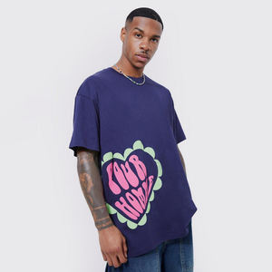 2024 haute qualité dernière conception OEM ODM demi manches dernière conception hommes vêtements d'été bouffée imprimé t-shirt - Product Image 1