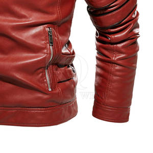 Veste en cuir pour homme, style streetwear tendance, coupe confortable pour la saison hivernale et les sorties nocturnes - Product Image 6