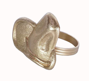 Rond de serviette en métal rond de luxe ronds de serviette de table stockés décoration de table de mariage et de fête serviette de designer en métal faite à la main - Product Image 4