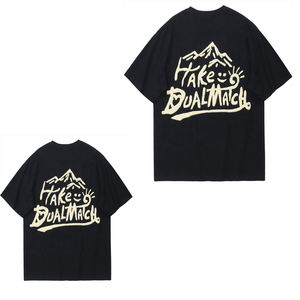 Wholesale Oversized Summer Design Acid <b>Wash</b> Cotton T-Shirts Breathable O-Neck Drop Shoulder <b>Screen</b> Printing 100% Cotton Custom - Product Image 5