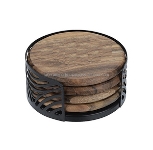 Dessous de verre en bois au design classique Table de mariage de qualité supérieure Dessous de verre décoratif en bois pour boissons à un prix abordable - Product Image 5