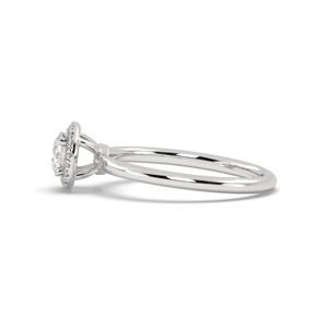 Bague halo en diamant cultivé en laboratoire AJRETAIL 1,07 carat, or blanc, couleur G, clarté VS1, certifiée IGI, cadeau pour anniversaire, mariage, fiançailles - Product Image 3