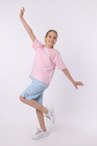 100% Cotton Small Size girls Kids T-shirt and shorts & High Quality Wholesale cheap Custom Logo boys Tracksuits - Product Image 3