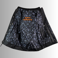 Gilet de motard en cuir noir pour homme, style club, avec fermeture à boutons-pression dissimulés, doublure cachemire, coupe moto, prêt à porter
