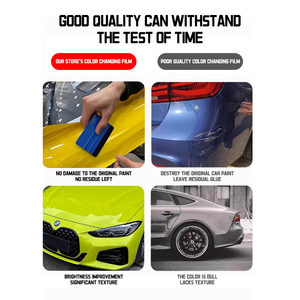 Vente en gros chinoise 1.52*18m haute brillance <span class=keywords><strong>Pet</strong></span> cristal <span class=keywords><strong>Saga</strong></span> vert voiture vinyle Wrap vert couleur changeante Film de protection pour les acheteurs - Product Image 3