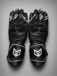 Guantes de Motociclismo de Cuero para Carreras, Modelos 2027, Dedos Completos, Transpirables, Ventilados, Cierre de Gancho y Bucle, Recubiertos de Poliuretano - Product Image 3