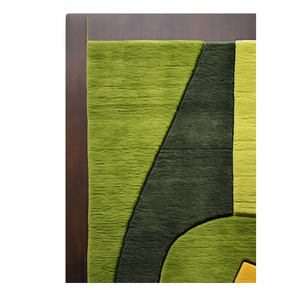 Alfombra Rectangular Moderna Abstracta de Lana de Nueva Zelanda, Hecha a Mano, de Pelo Largo, Antideslizante, Impermeable y Resistente a las Manchas, para Hogar u Oficina - Product Image 2