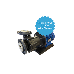Pompe centrifughe magnetiche per movimentazione chimica modello ht2 31 PVDF con motore 2,2 kw con pompa dell'acqua a flange - Product Image 1