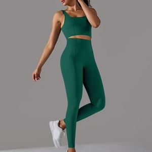 Ensemble de yoga d'hiver pour femmes grandes tailles, soutien élevé, respirant, logo frontal, vêtements de yoga de fitness, collants - Product Image 3