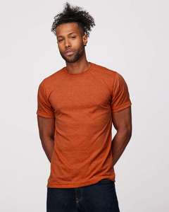 Camiseta con logotipo personalizado, camiseta de manga corta unisex con poliéster 65/35 suave y duradera, camiseta de poliéster y algodón para hombre - Product Image 2