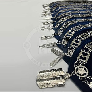 Elegant Custom Embroidered Sew-On Chain <b>Collar</b> Premium Material Durable Finish Comfortable Fit Design Formal Accessory Uniform - Product Image 2