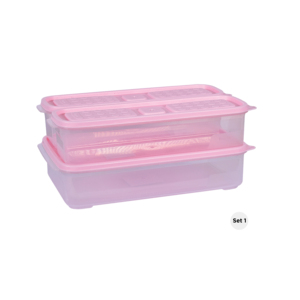 SB Tech Stackable Rectangle Plastic <b>Lunch</b> <b>Box</b> 2 <b>Compartments</b> Leak Proof Bpa Free Dual Tier High Capacity Korean Style - Product Image 3