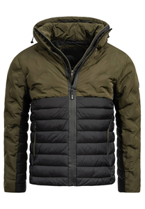 Chaqueta acolchada de moda para hombre, manga larga, con capucha, cremallera, tamaño cómodo, colores de contraste, oferta de invierno, patrón de camuflaje, lona - Product Image 6