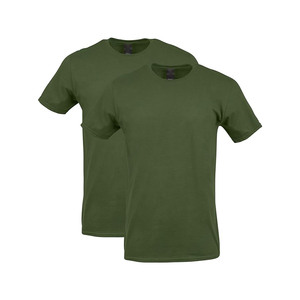 T-shirt classique à col rond en coton pour hommes Logo personnalisé en relief 3D imprimé Option grande taille disponible - Product Image 4