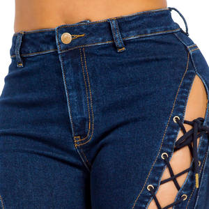 Nouveauté Pantalon en jean pour femme Design personnalisé de haute qualité Pantalon évasé respirant grande taille meilleur prix pantalon en jean pour femme - Product Image 6