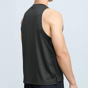 <b>Men</b> Dry Fit Tank Top Wholesale Reflective Fitness <b>Gym</b> Tank Top Side Splitrunning Sports <b>Vest</b> - Product Image 2