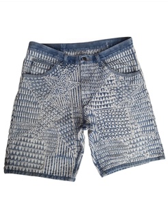 Ropa Urbana de Fábrica para Verano, Pantalones Acampanados y Shorts de Mezclilla Vintage, Desgastados y con Costuras para Hombre - Product Image 4