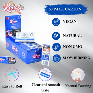 Papier à rouler de qualité supérieure, format king-size, bleu, en forme de cône, pour le tabac à rouler, pour les cigarettes, pour fumer - Product Image 3