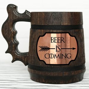 Nueva llegada Taza de madera para beber al por mayor Respetuoso del medio ambiente Logotipo personalizado Bebidas de café Bebidas Mango Tazas de madera Taza con asa - Product Image 5