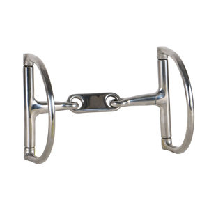 Boquilla Lisa pulida de doble articulación Eggbutt D-Ring Snaffle Bit para equitación y uso veterinario | Instrumento ecuestre - Product Image 3