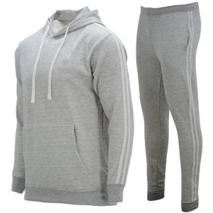 OEM Ensembles de jogging deux pièces pour hommes, en coton imprimé, épais et évasé, avec ourlet coupé brut, sweat à capuche sur le bord, pantalon patchwork, survêtement pour hommes - Product Image 4