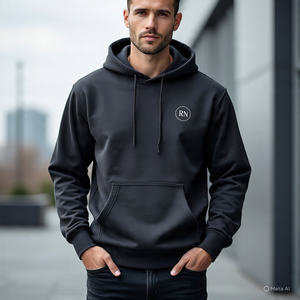 Sweats à capuche personnalisés à logo tendance pour hommes |   Respirant, confortable, 100% coton |   Design et coupe de streetwear de haute qualité. - Product Image 4