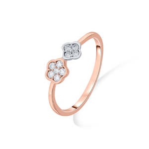 แหวนเพชรค็อกเทลรูปดอกไม้คู่ - Product Image 4