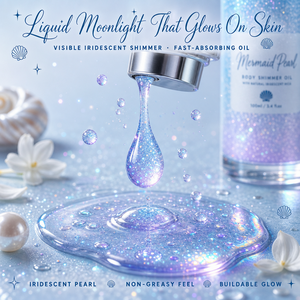 Aceite Corporal Iluminador con Perla de Sirena OEM, Jazmín, Coco, Lavanda, Mica Azul, Bronceador, Vitamina E, para Todo Tipo de Piel, Venta al Por Mayor, 100 ml - Product Image 6