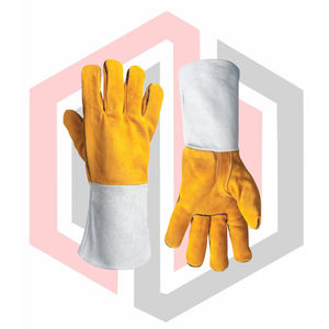 Guantes de Soldador Flexibles y Transpirables con Puño Blanco de Cuero, Resistentes a Desgarros, Aislantes del Calor, Antiestáticos y Personalizables - Product Image 4