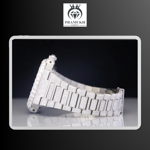 Relojes de Lujo Premium, Totalmente Engastados con Diamantes de Moissanita, Hechos a Mano, de Acero Inoxidable, Resistentes al Agua, para el Mundo Entero - Product Image 5