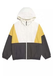 แจ็กเก็ตกันลมน้ำหนักเบาของผู้ชายเสื้อซิปบล็อกสีตัดกันเสื้อกันลมใส่วิ่งลำลองแบบกำหนดเอง - Product Image 5