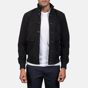 Chaqueta de cuero para hombre 2025 prendas de vestir exteriores de cuero genuino de primera calidad OEM elegante motorista moda Streetwear proveedor al por mayor a granel - Product Image 1