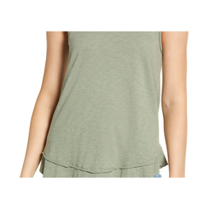Canotta in cotone verde Dune taglia XS Caslon, in tessuto a maglia traspirante con orlo a balze e design elegante - Product Image 3