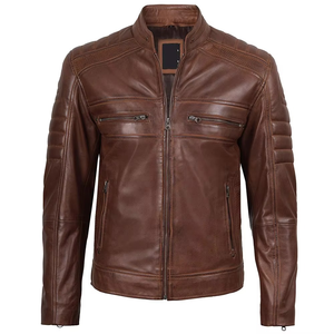 Chaqueta de Invierno de Primera Calidad para Hombre, Cortavientos, Cálida, de Piel de Oveja, Chaqueta de Cuero para Hombre - Product Image 1
