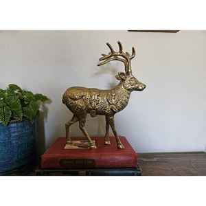 Top Selling Made In India Brass Animal Reindeer Handmade Statue Antique Manufacturer & Exporter From India With High Quality - Product Image 2