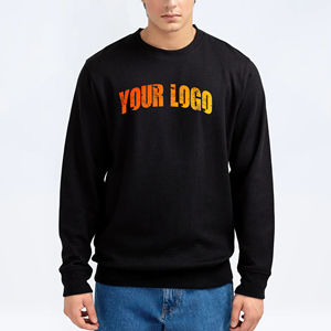 Sweat-shirt basique épais 100% coton mélangé pour hommes manches longues personnalisé DTG imprimé logo Drop Shoulder mens Sweatshirt - Product Image 1