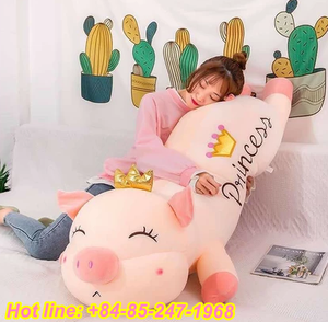 Super cute pink Princess <b>Pig</b> hug pillow as a gift - Product Image 4