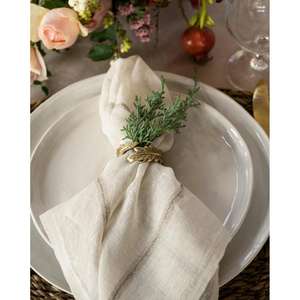 Servilletero de latón, accesorios de decoración de mesa de boda, anillo de tejido de lujo, servilletero de lujo decorativo, manualidades de regalo - Product Image 6