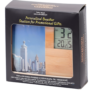 Stazione Meteo Personalizzata in Bambù per Regali Promozionali - Product Image 3