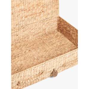 Cesta de Almacenamiento Rectangular Bajo Cama John Lewis, Elegante, de Jacinto de Agua y Marco Metálico, 45x75x18cm, Solución de Almacenamiento Práctica - Product Image 1