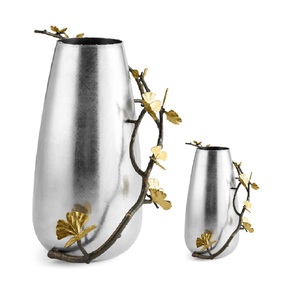 Jarrón de lujo de Metal de estilo costero de Metal de alta calidad, decoración del hogar, florero de Metal decorativo para boda, florero para sala de estar - Product Image 3