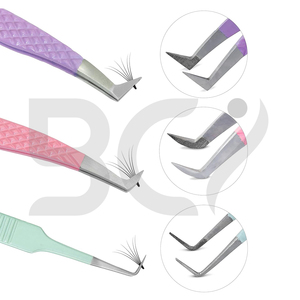 Lash Tweezers for Eyelash Extensions, Set of 3 Pieces Volume Boot, Slim 90 Degree Grafted Tweezers With Fiber Tips - Product Image 6