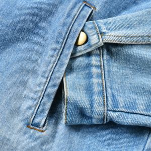 เสื้อฮู้ดดี้เดนิมสตรีทแวร์ดีไซน์ใหม่ แบบไม่มีเชือก ผ้าฝ้ายนุ่ม ทรงหลวม ไหล่ตก สไตล์วินเทจ ล้างสี - Product Image 5