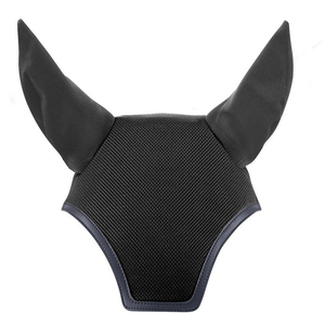 Voile anti-mouches pour cheval noir de haute qualité, design personnalisé, bonnet d'oreille, produit d'équitation, matériau polyester, style sportif - Product Image 2
