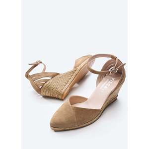 Lastret camoscio Espadrille zeppe comode sandali con elegante Design a zeppa - Product Image 4