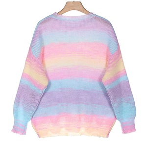 เสื้อสเวตเตอร์สวมหัวคอกลมผ้าขนแกะสำหรับผู้หญิงใส่ให้ความอบอุ่นในฤดูหนาวโลโก้หน้าจากโรงงาน OEM ออกแบบได้ตามต้องการ - Product Image 5