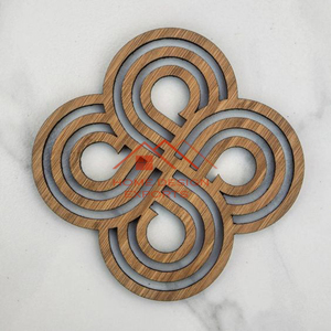 <b>Wine</b> Drink <b>coaster</b> Walnut 4 Inch Water Absorption with Felt Set of 4 Handmade Wooden <b>coaster</b> Wooden bar - Product Image 6